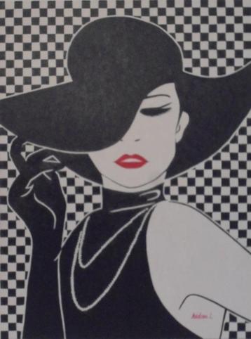 olieschilderij pop-art glamour 4 (60x80cm)