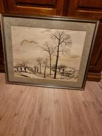 peinture de paysage d'hiver, Antiquités & Art, Art | Peinture | Classique, Enlèvement