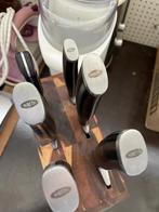 Boretti messenset in houten blok (7-delig), Huis en Inrichting, Ophalen of Verzenden, Zo goed als nieuw