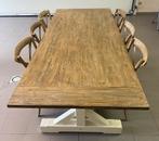 Massieve tafel met kruispoot 240x100x74, Huis en Inrichting, 200 cm of meer, Rechthoekig, Zo goed als nieuw, Ophalen