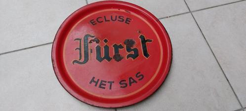 Emaillebord brouwerij Ecluse Furst Het Sas, Verzamelen, Biermerken, Zo goed als nieuw, Reclamebord, Plaat of Schild, Overige merken