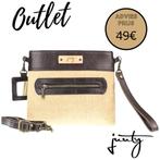 Clover Cross-body – Handtas – Van Jute Gemaakt - Clutch, Ophalen of Verzenden, Nieuw, Bruin, Handtas
