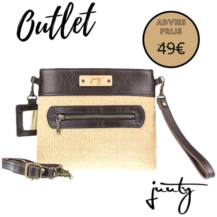 Clover Cross-body – Handtas – Van Jute Gemaakt - Clutch, Handtassen en Accessoires, Tassen | Damestassen, Nieuw, Handtas, Bruin