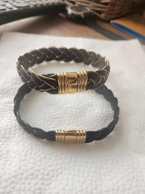 gouden armband van olifantenhaar (Alain Delon), Handtassen en Accessoires, Armbanden, Gebruikt, Goud, Goud, Ophalen