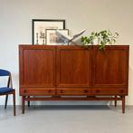 Vintage highboard, Deens, teak, Ophalen of Verzenden, Gebruikt