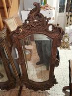 Miroir chêne Louis 15 coquillage ajouré 19e, Antiquités & Art, Enlèvement ou Envoi