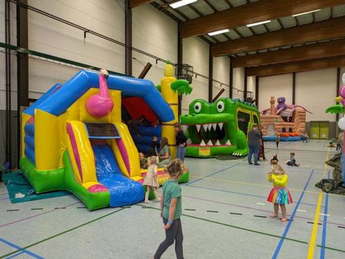 springkasteel flamingo, Kinderen en Baby's, Speelgoed | Buiten | Springkussens, Zo goed als nieuw, Ophalen