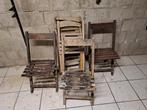 Houten plooistoelen, Tuin en Terras, Tuinstoelen, Ophalen, Zo goed als nieuw