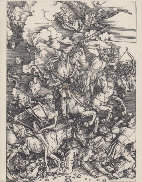 Albrecht DÜRER - Les quatre cavaliers de l'Apocalypse, Collections, Photos & Gravures, Comme neuf, Gravure, Autres sujets/thèmes