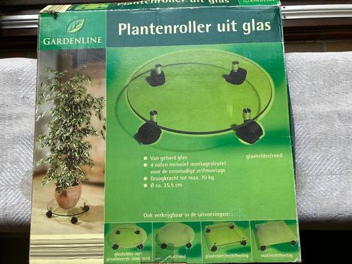 Plantenroller Gardenline uit verhard glas, Huis en Inrichting, Woonaccessoires | Onderzetters, Nieuw, Overig, Ophalen of Verzenden
