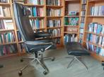 Stressless Ekornes relax zwart leder, Huis en Inrichting, Ophalen, Gebruikt, Leer