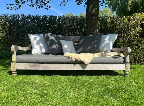 Tuinbank teak loungebank, Tuin en Terras, Tuinbanken, Gebruikt, Teakhout, Ophalen