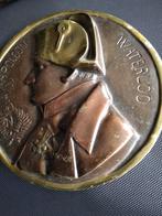 2 x bronze ronde platen napoleon, Antiek en Kunst, Antiek | Brons en Koper, Ophalen of Verzenden, Koper