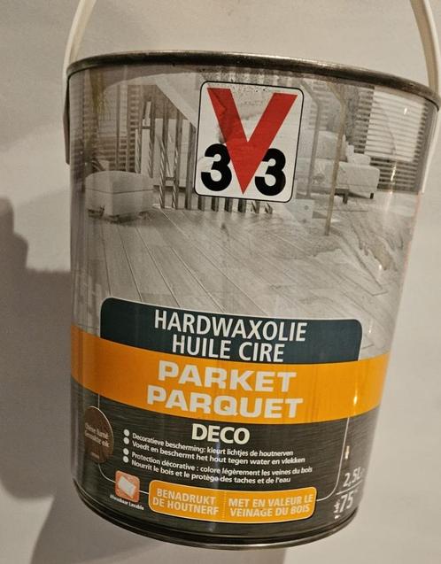 Hardwaxolie parket gerookte eik: +/- 1 liter, Bricolage & Construction, Peinture, Vernis & Laque, Moins de 5 litres, Autres couleurs