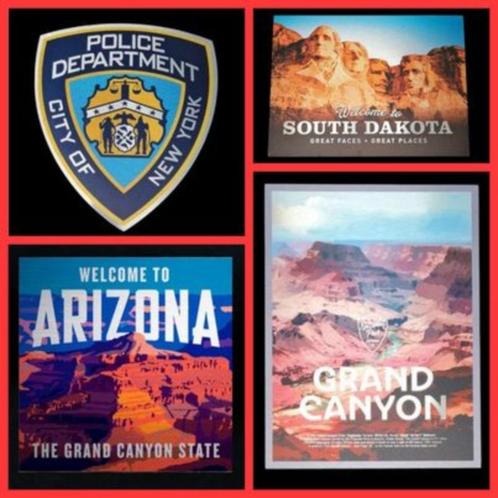 Police department Arizona Grand Canyon Zion aluminium borden, Collections, Marques & Objets publicitaires, Neuf, Panneau publicitaire
