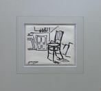 JOS JOZEF MOUS / ATELIERZICHT / ORIGINEEL WERK / 26x28cm SIG, Antiek en Kunst, Ophalen of Verzenden