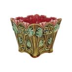 Art Nouveau Majolica Cache Pot Bloempot Onnaing France 1900, Antiek en Kunst, Antiek | Keramiek en Aardewerk, Ophalen of Verzenden