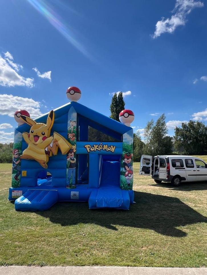 Te huur Pokémon springkasteel, Hobby en Vrije tijd, Feestartikelen | Verhuur, Nieuw, Ophalen