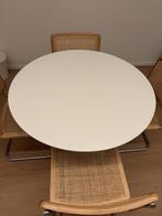 Witte ronde tafel, Huis en Inrichting, Tafels | Eettafels, Ophalen, 50 tot 100 cm, Rond, Scandinavisch