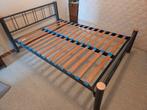 2 persoonsbed grijs met beuk, Ophalen, Gebruikt, Tweepersoons, 140 cm