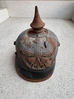 Wo1 Duitse pinhelm zoldervondst nabij Verdun, Verzamelen, Ophalen of Verzenden