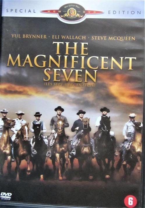 DVD WESTERN- THE MAGNIFICENT SEVEN (YUL BRYNNER-STEVE MC QUE, Cd's en Dvd's, Dvd's | Actie, Zo goed als nieuw, Actiethriller, Alle leeftijden
