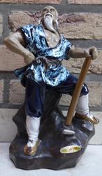 Statue en céramique - Shiwan Mudman chinois avec hache, Comme neuf, Humain, Enlèvement ou Envoi