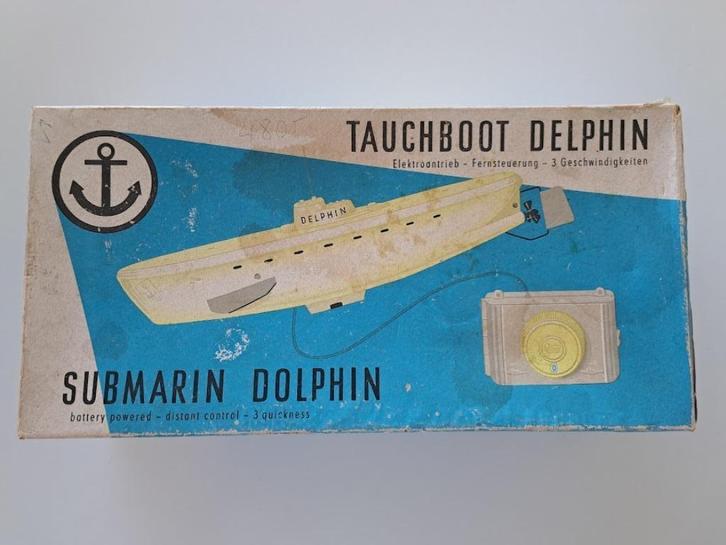 Vintage Anker Spielzeug - Tauchboot Delphin Submarin Dolphin, Hobby en Vrije tijd, Modelbouw | Boten en Schepen, Zo goed als nieuw