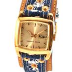 Cabane de Zucca vintage horloge - Japan - denim band, Ophalen