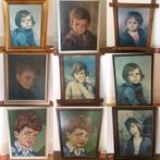 Verdrietige jongetjes met pruilende traan smart klein leed, Huis en Inrichting, Woonaccessoires | Schilderijen, Tekeningen en Foto's
