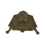 Encrier en cuivre ancien - Circa 1900 - Décor religieux, Antiquités & Art, Enlèvement ou Envoi, Cuivre