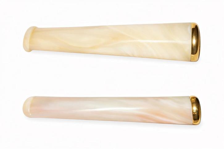 Lot 2 fume-cigarettes Art Déco or massif ancien 18k vintage, Handtassen en Accessoires, Horloges | Antiek, Goud, Ophalen