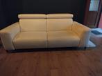 Sofa vynilleder wit drie plaatsen, Ophalen, 150 tot 200 cm, Driepersoons, Zo goed als nieuw