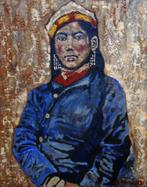 Portret van een jong meisje uit het Oosten, Antiek en Kunst, Kunst | Schilderijen | Klassiek, Verzenden