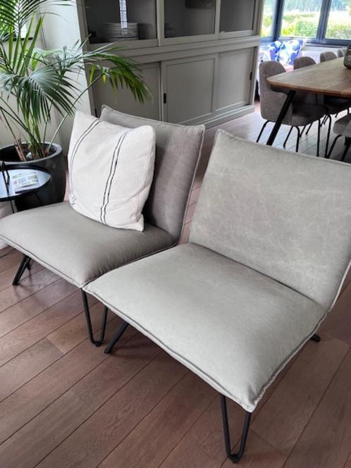 Set van 2 trendy zeteltjes, Huis en Inrichting, Zetels | Zetels en Chaises Longues, Zo goed als nieuw, Eenpersoons, Minder dan 150 cm