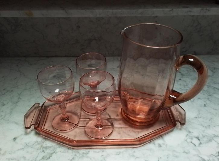 Vintage limonade  set, Verzamelen, Glas en Drinkglazen, Ophalen of Verzenden