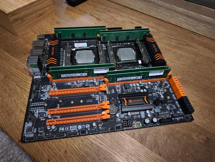 Huananzhi X99 F8D Dual  2 Xeon E5-2678 v3 + 32 Go DDR4 ECC, Informatique & Logiciels, Cartes mères, Utilisé, Intel, DDR4, Enlèvement ou Envoi