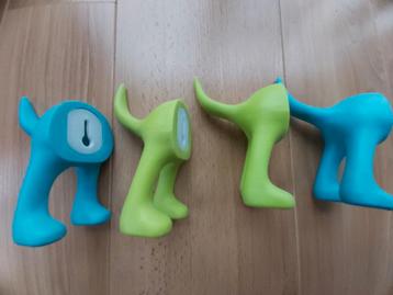 4 kapstokjes bastis ikea groen en blauw  beschikbaar voor biedingen