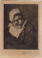 Alfred Moitroux aquatint "Portret Boerin", 1911, gesigneerd, Enlèvement