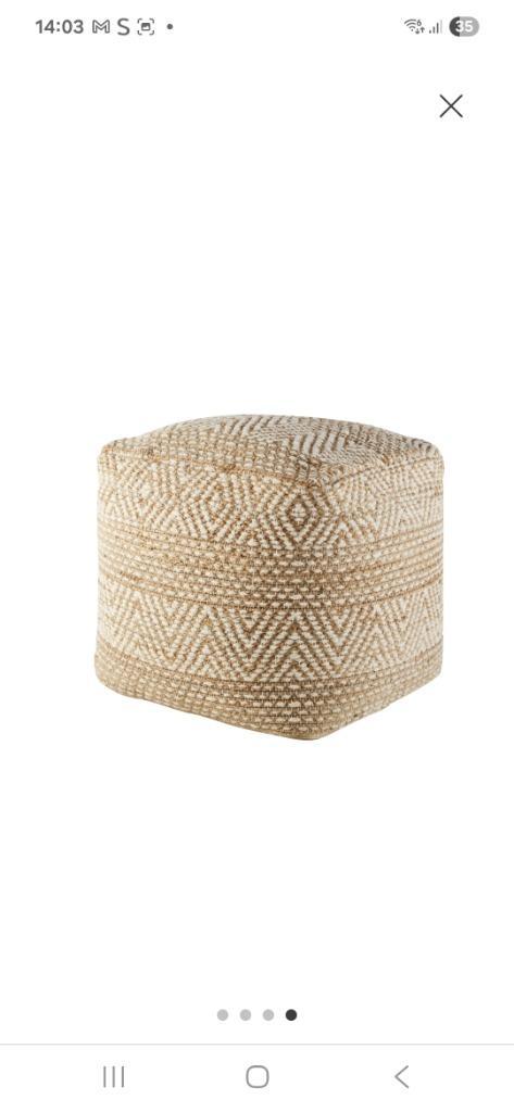 Nieuwe natuurlijke voetenbank | Maison du Monde, Huis en Inrichting, Zetels | Voetbanken en poefs, Nieuw, Minder dan 50 cm, Minder dan 50 cm