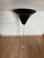 Vaas in de vorm van champagneglas, hoogte 90 cm., Maison & Meubles, Accessoires pour la Maison | Vases, Comme neuf, Noir, 75 cm ou plus