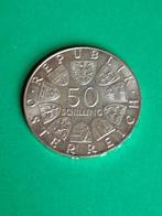 1970 Autriche 50 schillings en argent Karl Renner, Envoi, Autriche, Monnaie en vrac, Argent