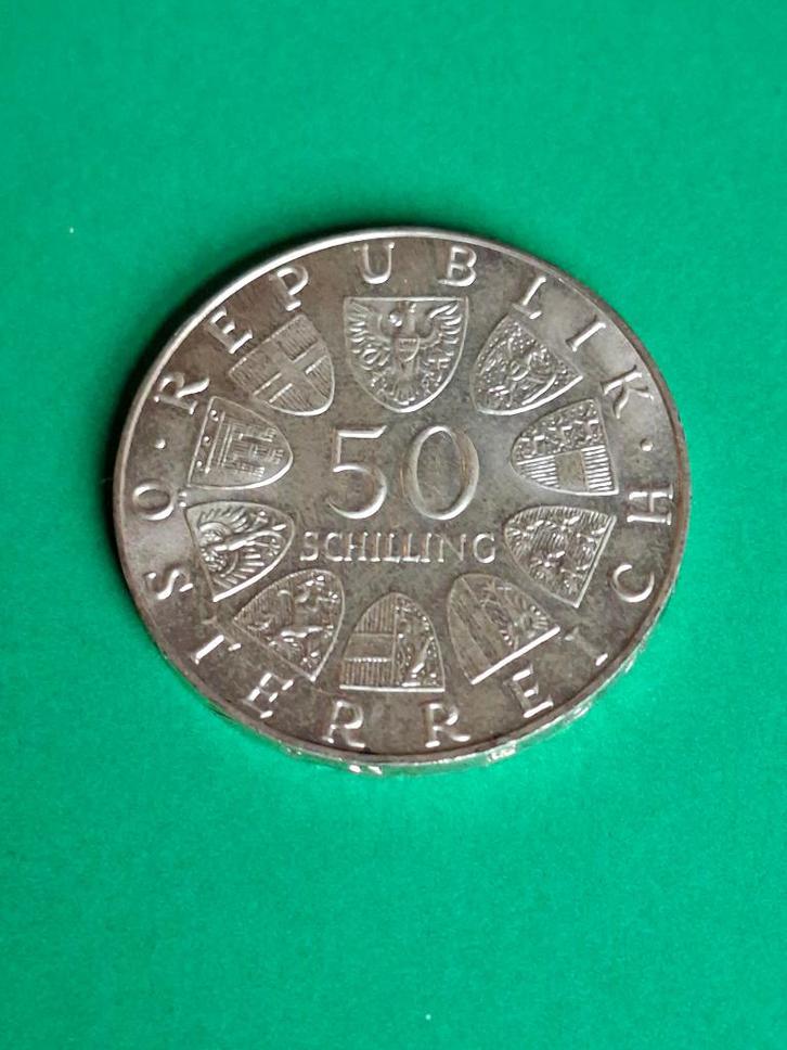 1970 Autriche 50 schillings en argent Karl Renner, Timbres & Monnaies, Monnaies | Europe | Monnaies non-euro, Monnaie en vrac