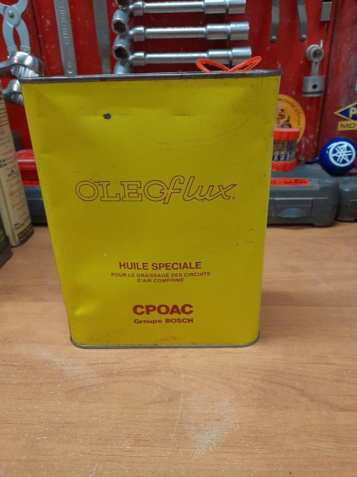 oude lege oliekan van Bosch oleoflux, Verzamelen, Merken en Reclamevoorwerpen, Gebruikt, Overige typen, Verzenden