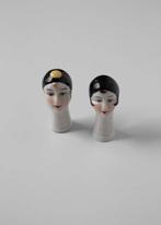 2 Art deco beeldjes "Pierrot et Pierrette” (jaren '30), Ophalen of Verzenden