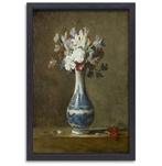 Un vase de fleurs - toile Jean-Baptiste-Siméon Chardin +, Envoi, Neuf