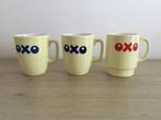4 OXO tassen met blauwe opdruk, Enlèvement ou Envoi