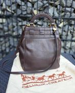 Delvaux handtas met schouderriem donkerbruin, Ophalen, Zo goed als nieuw, Bruin, Handtas