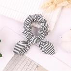 Vintage scrunchie zwart met witte strepen, Ophalen of Verzenden, Nieuw