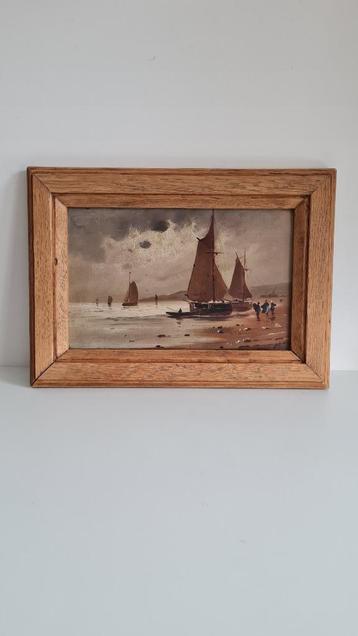 Zeer mooi schilderij op paneel - huile sur panneau in kader beschikbaar voor biedingen